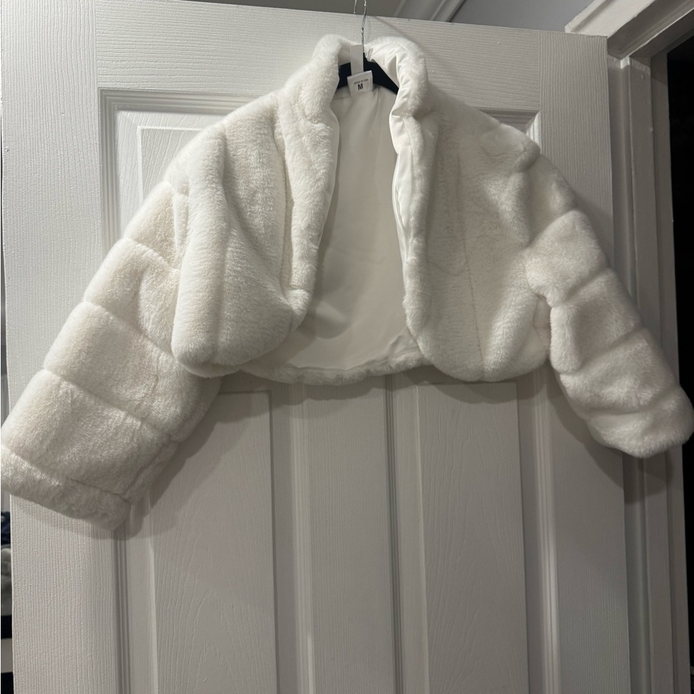 Faux fur mink bolero